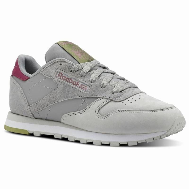 Tenisi Reebok Classic Leather Dama Gri Romania UO1435KT